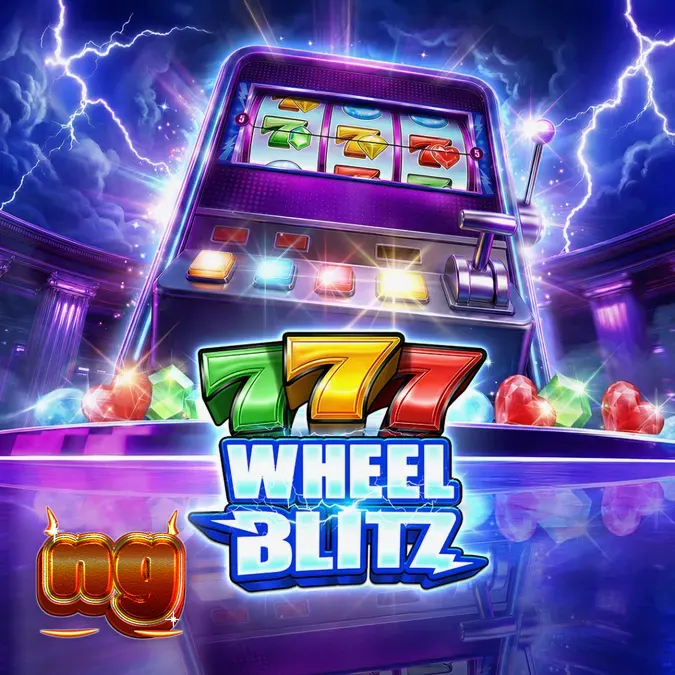 Giao diện trò chơi 777 Wheel Blitz với các bánh xe thưởng phân tầng